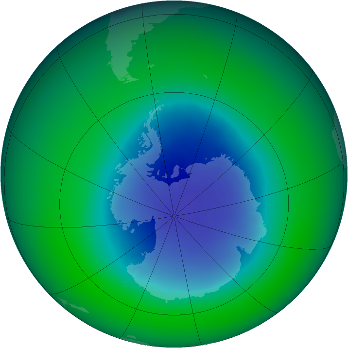 2007-November monthly mean Antarctic ozone
